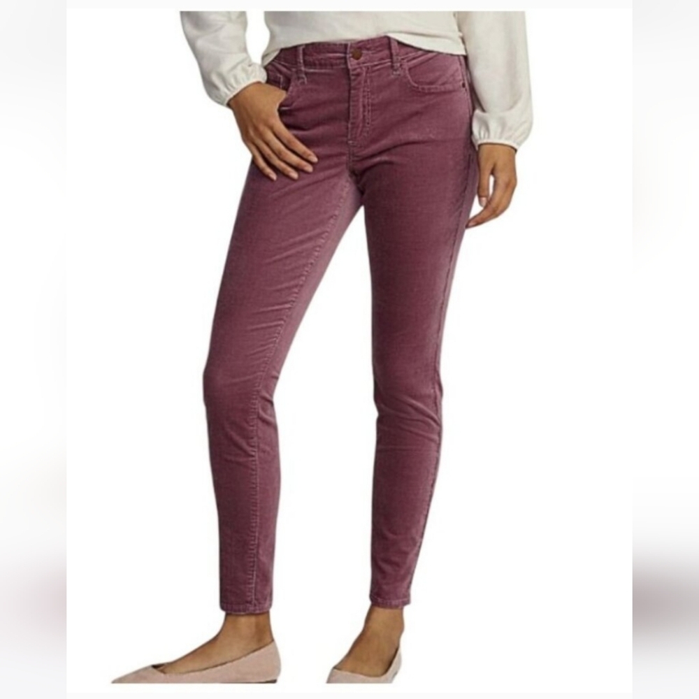Old Navy Rockstar Mid-Rise Velvet Skinny Pants Mauve (Dusty Rose) Size 10